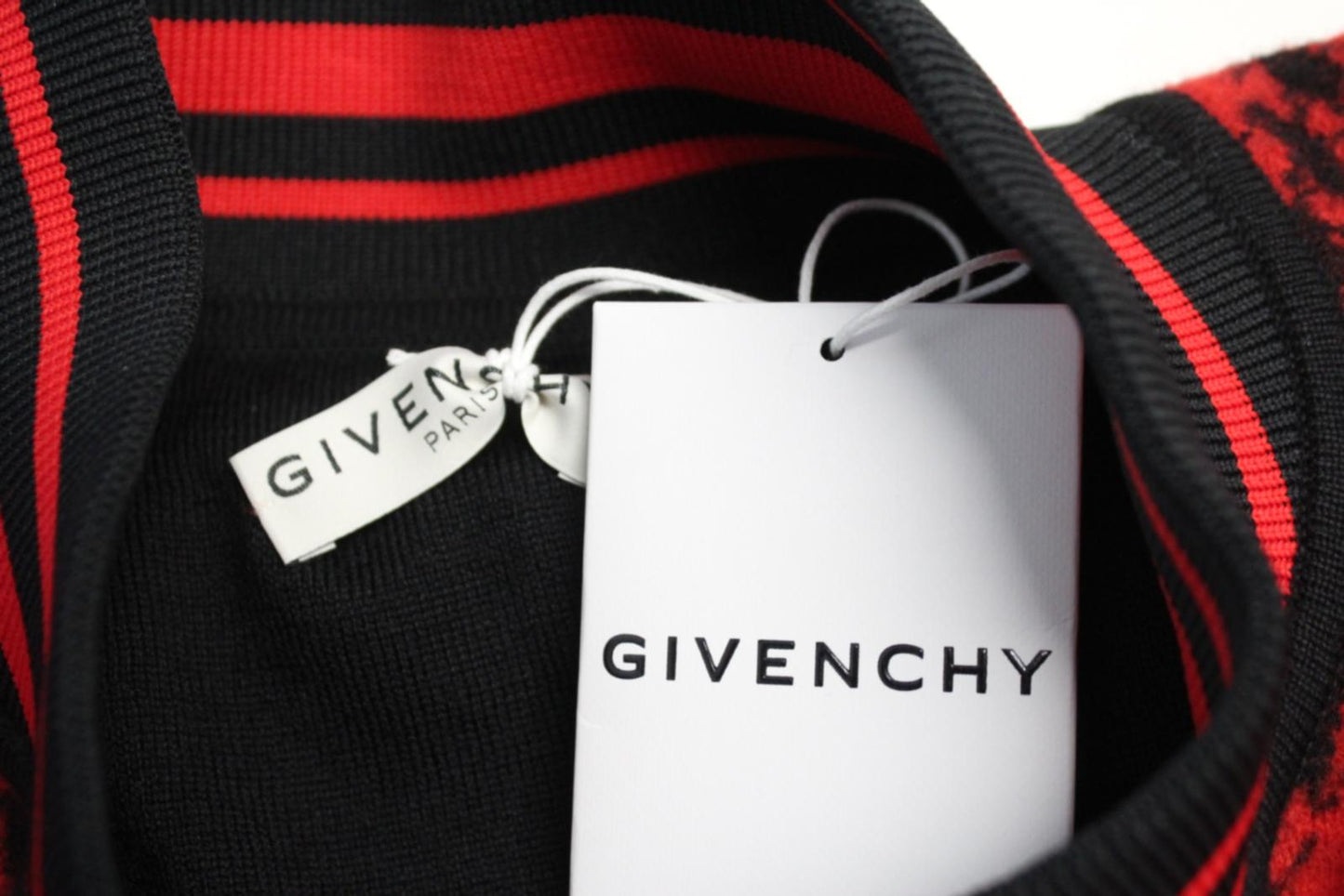 GIVENCHY Men's Givenchy Red Black Chain Link Logo Wool Bomber Jacket XL BNWT