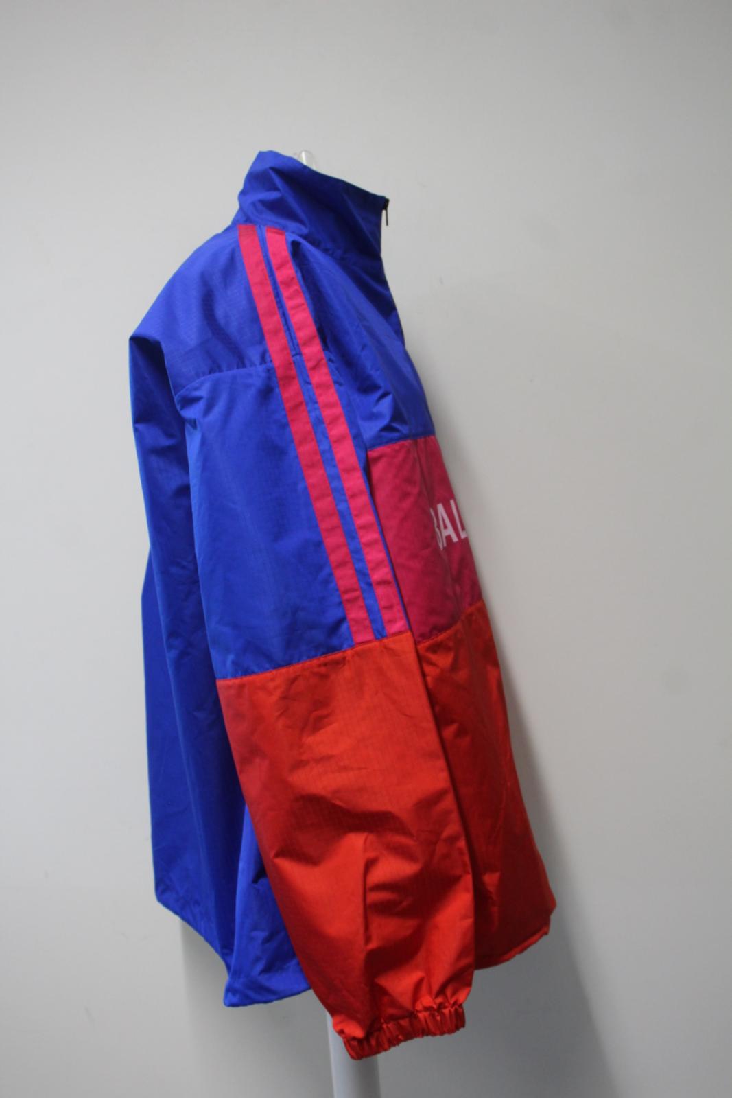 BALENCIAGA Ladies Multicoloured Oversized Colour-Block Shell Jacket M NEW