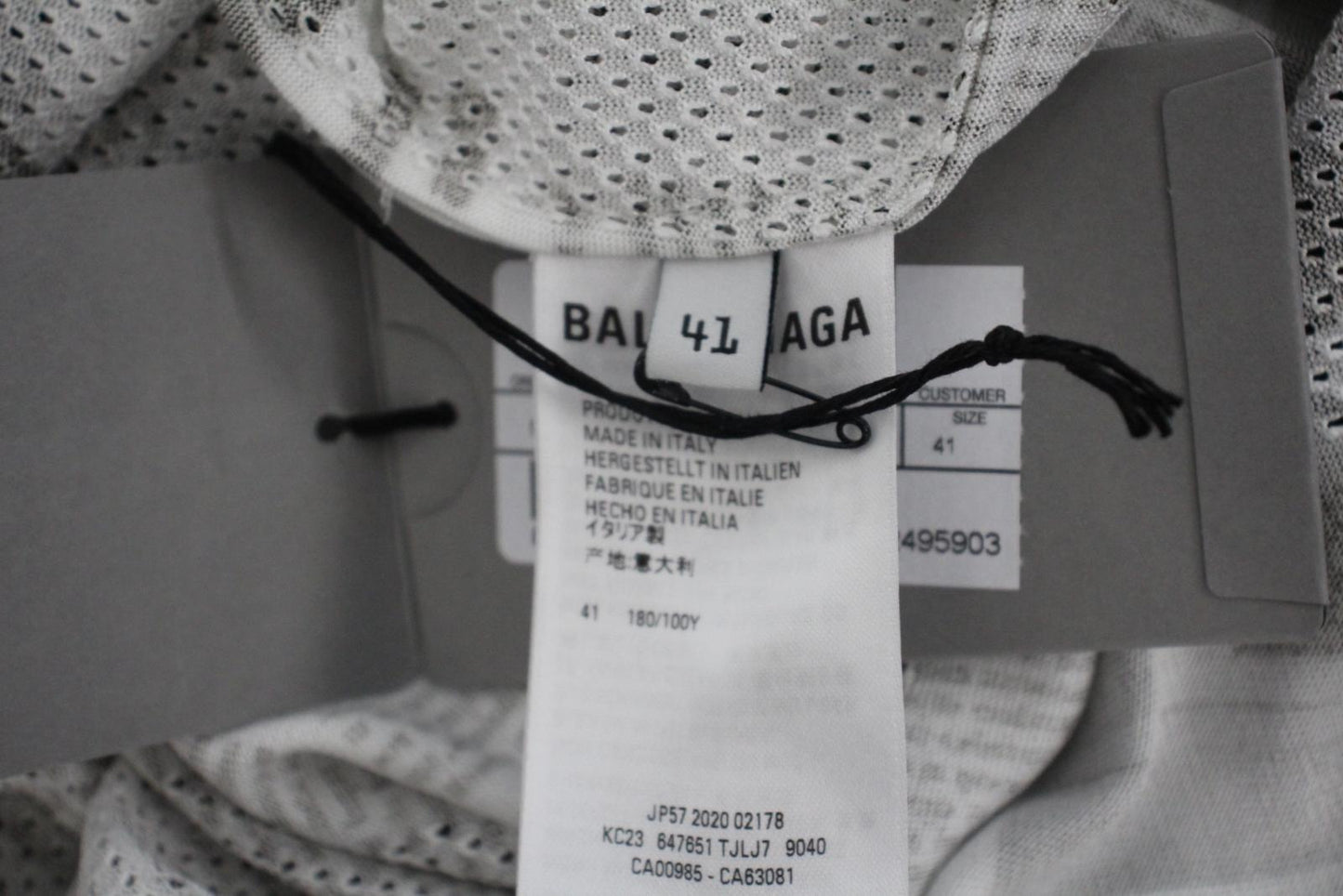 BALENCIAGA Men's Black & White Newspaper Print Oversized Shirt Size EU41/L NEW