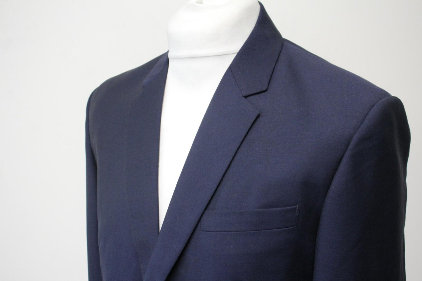 PRADA Men's Navy Blue Wool Mohair Blend Single Breasted Blazer IT52 UK42 NEW