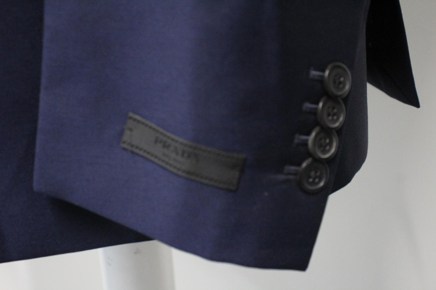 PRADA Men's Navy Blue Wool Mohair Blend Single Breasted Blazer IT52 UK42 NEW