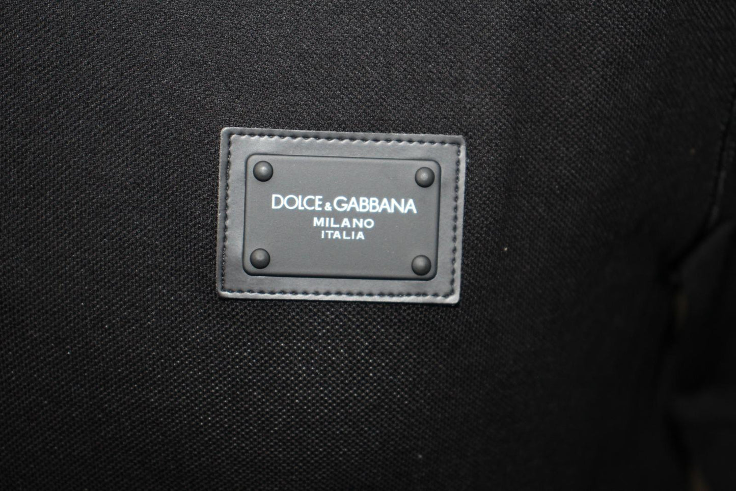 DOLCE & GABBANA Men's Black Cotton Short Sleeve Polo Shirt size IT48 UK S NEW