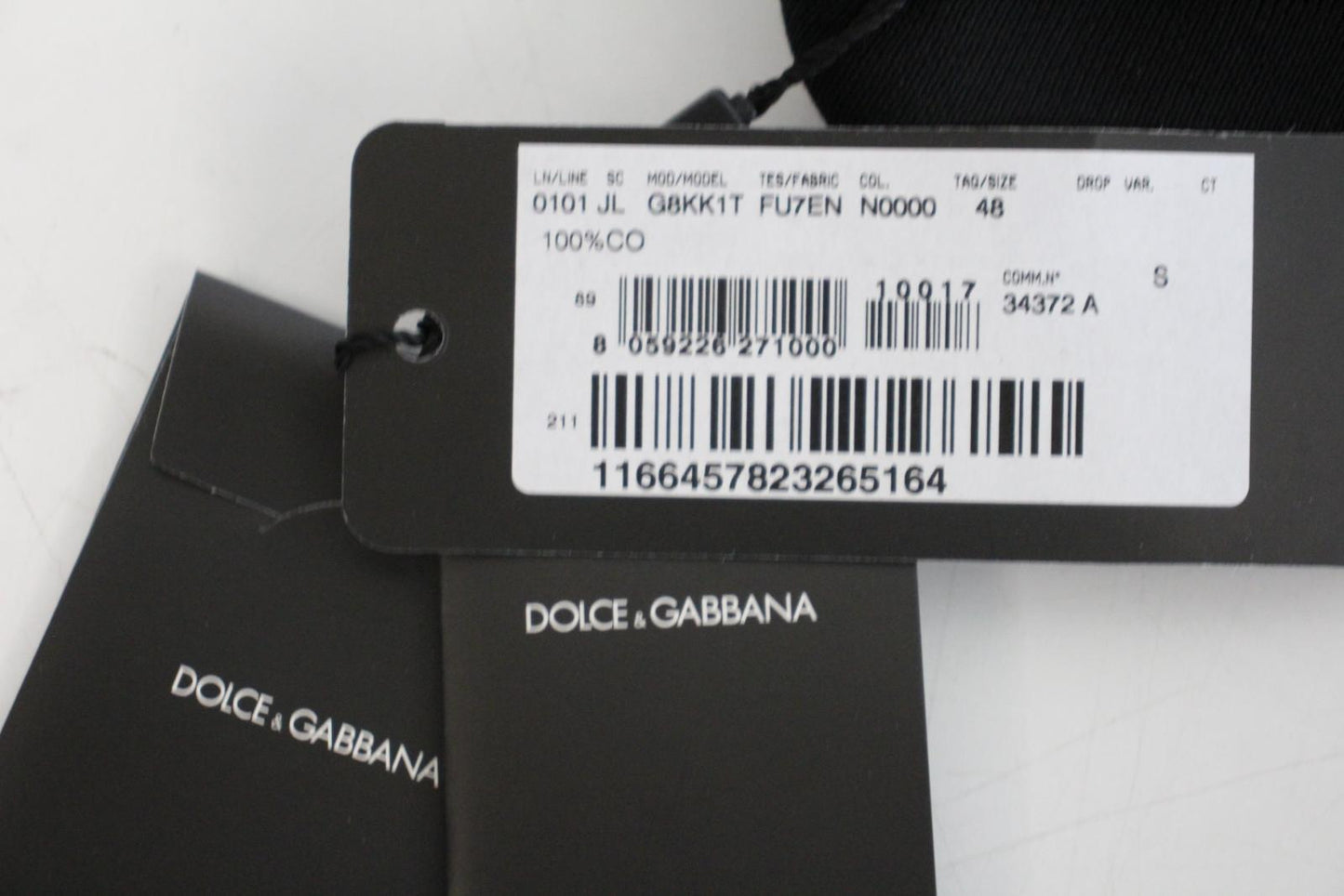 DOLCE & GABBANA Men's Black Cotton Short Sleeve Polo Shirt size IT48 UK S NEW