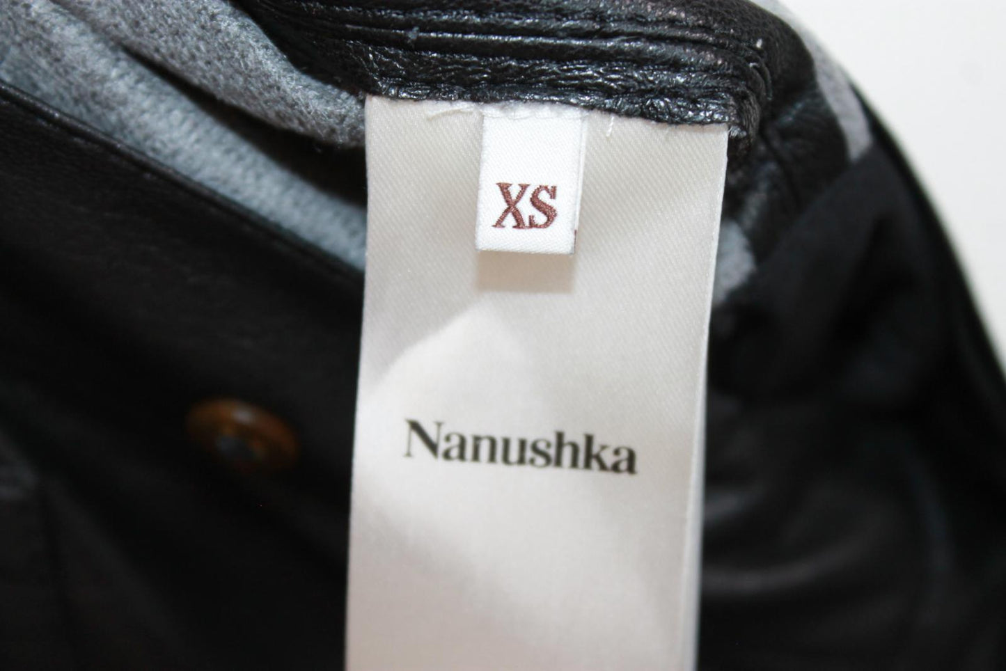 NANUSHKA Ladies Black Vegan Leather Asthon Boilersuit Jumpsuit XS BNWT RRP645