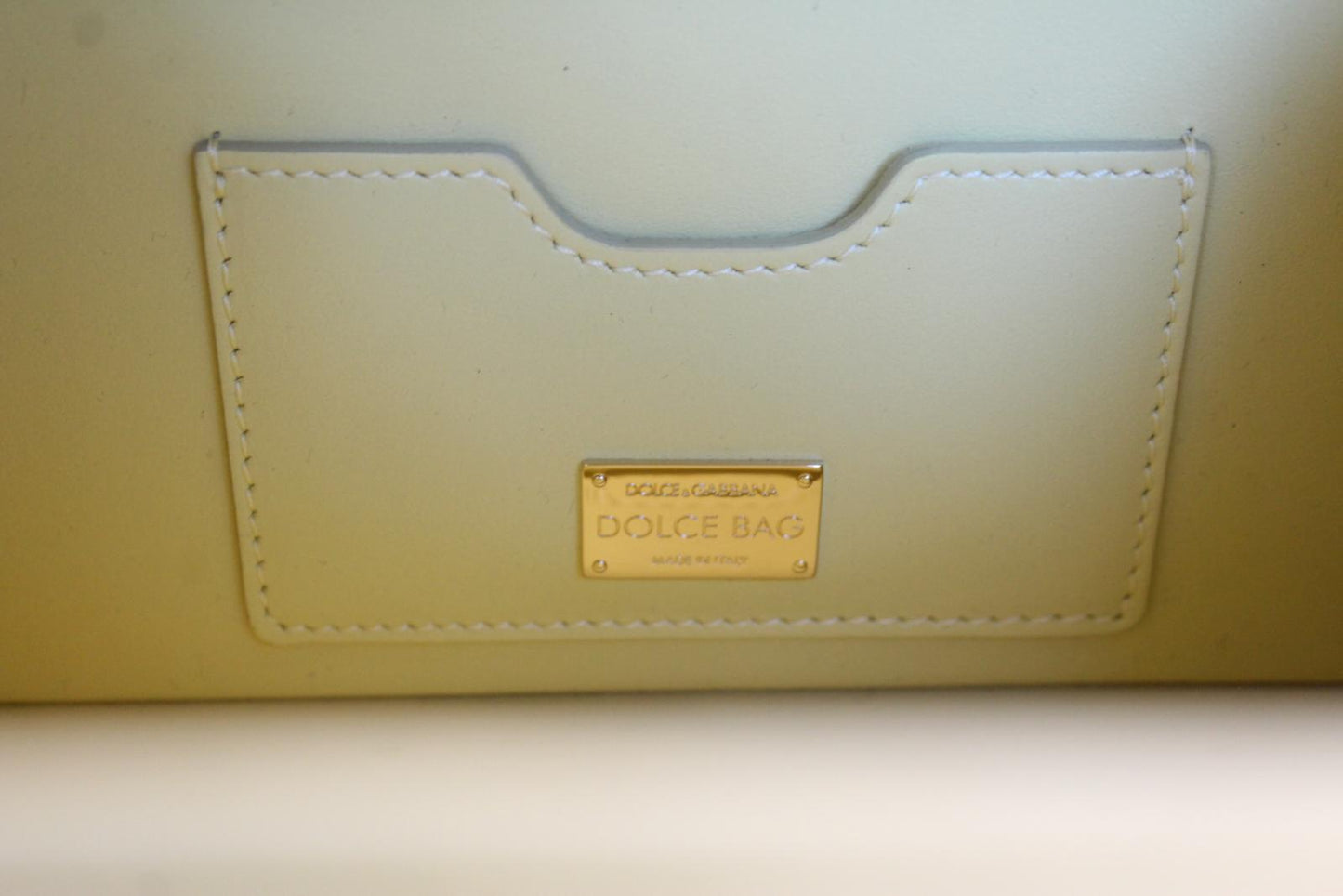 DOLCE & GABBANA Ladies Yellow Satin Crystal Embellished Dolce Box Bag OS NEW