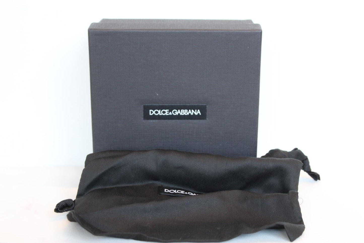 DOLCE & GABBANA Men's BC4247 Black Grain Leather Logo Buckle Belt 85cm 34" NEW