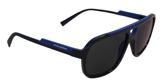 DOLCE & GABBANA Men's 6179 3294/25 Blue Frame Grey Lens Sunglasses 58-16-145 NEW