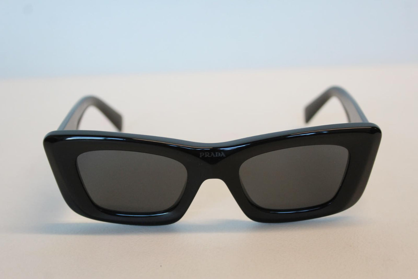 PRADA Ladies SPR 13Z 1AB-5SO Black Full Rim Rectangular Sunglasses 50-21-140 NEW
