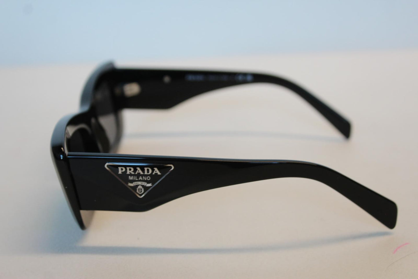 PRADA Ladies SPR 13Z 1AB-5SO Black Full Rim Rectangular Sunglasses 50-21-140 NEW