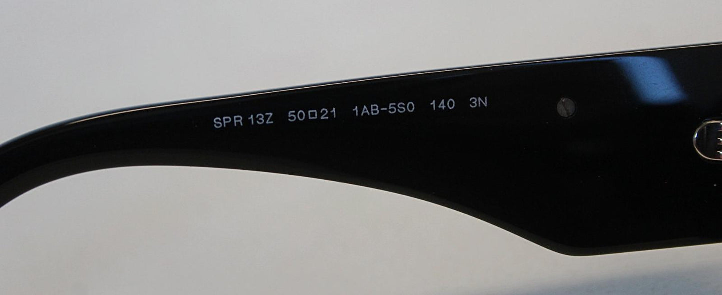 PRADA Ladies SPR 13Z 1AB-5SO Black Full Rim Rectangular Sunglasses 50-21-140 NEW