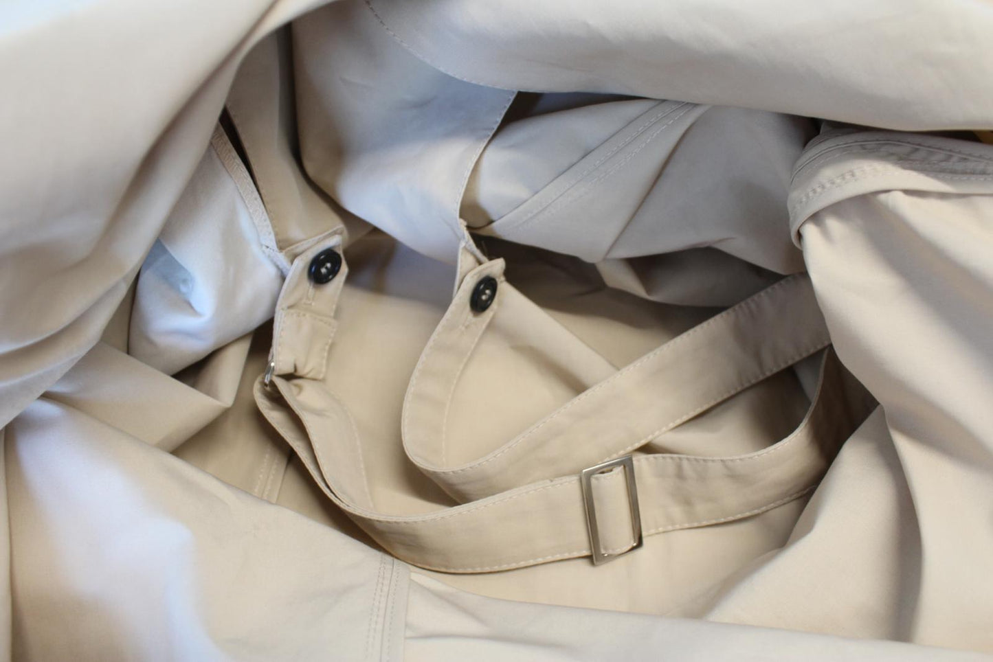 PRADA Ladies Neutral Beige Single-Breasted Hooded Oversized Coat IT42 UK10 NEW