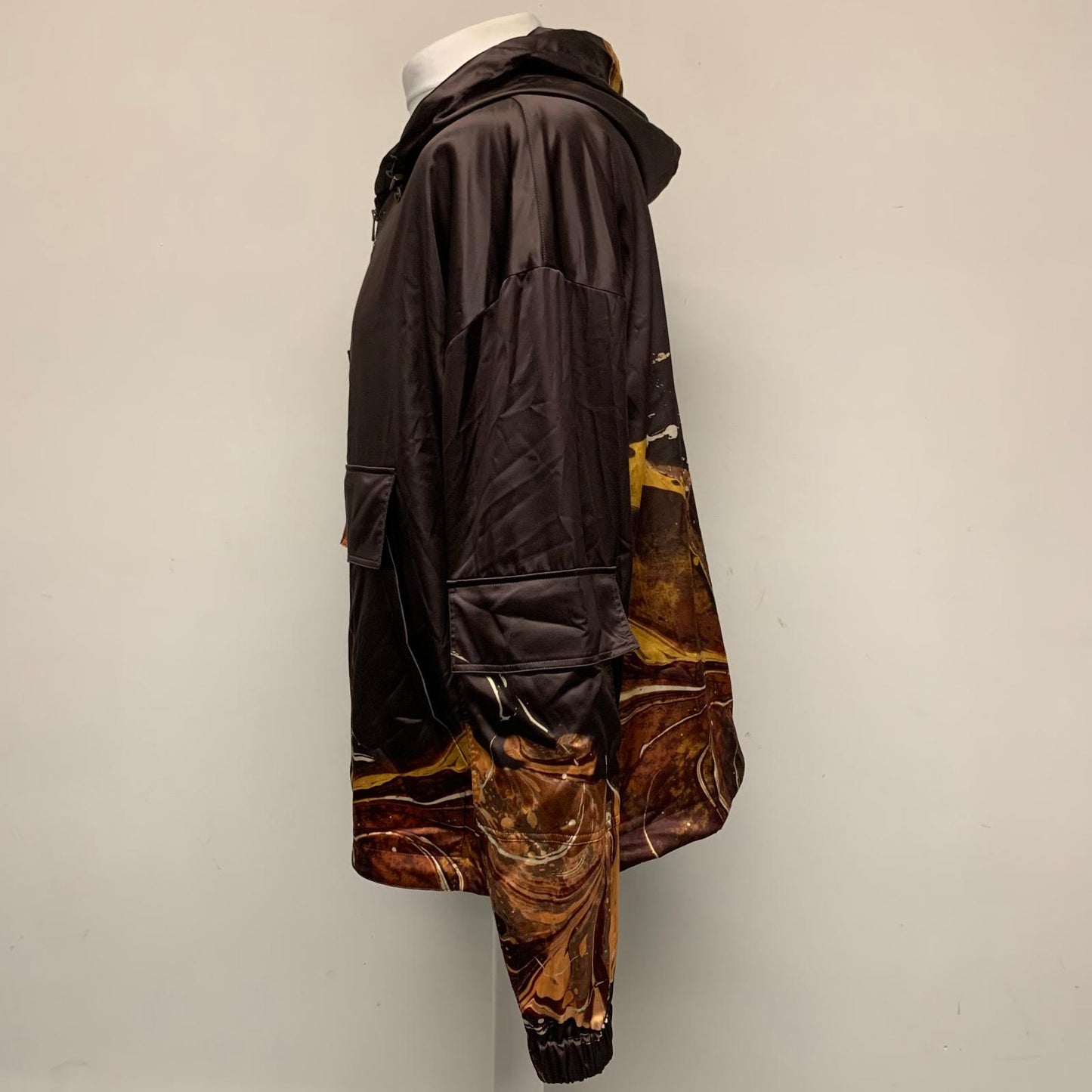 DOLCE & GABBANA Brown Pullover Mens Long Sleeve Hooded Anorak Style Jacket M NEW