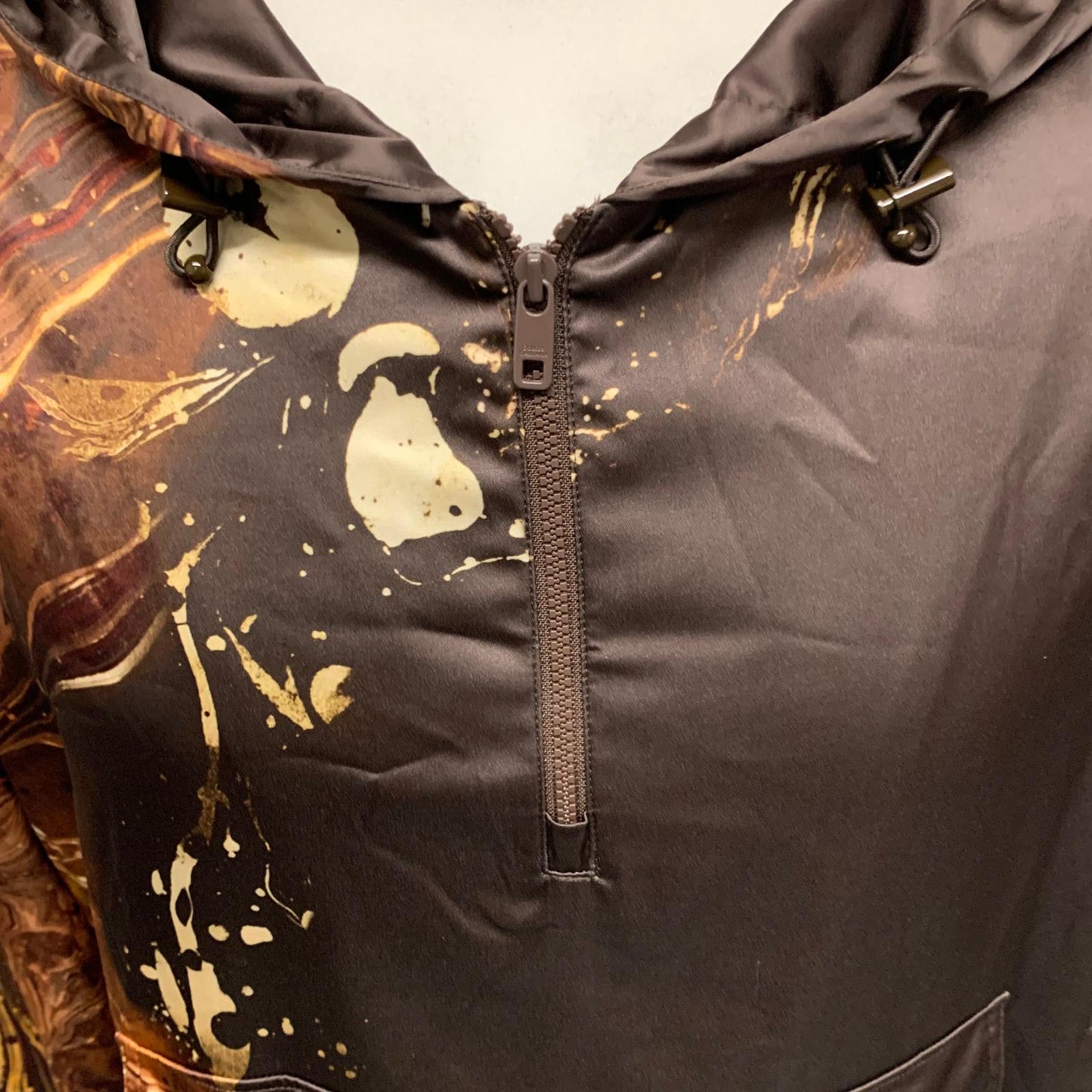 DOLCE & GABBANA Brown Pullover Mens Long Sleeve Hooded Anorak Style Jacket M NEW