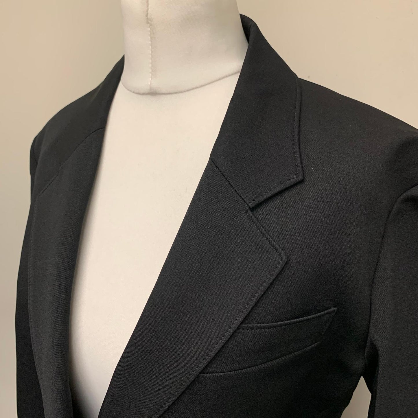 PRADA Black Ladies Long Sleeve Collared Basic Jacket Jacket Size UK 8 NEW