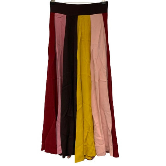 DOLCE & GABBANA Pink Brown Block Colour Stripe Ladies A-Line Skirt UK 6 NEW