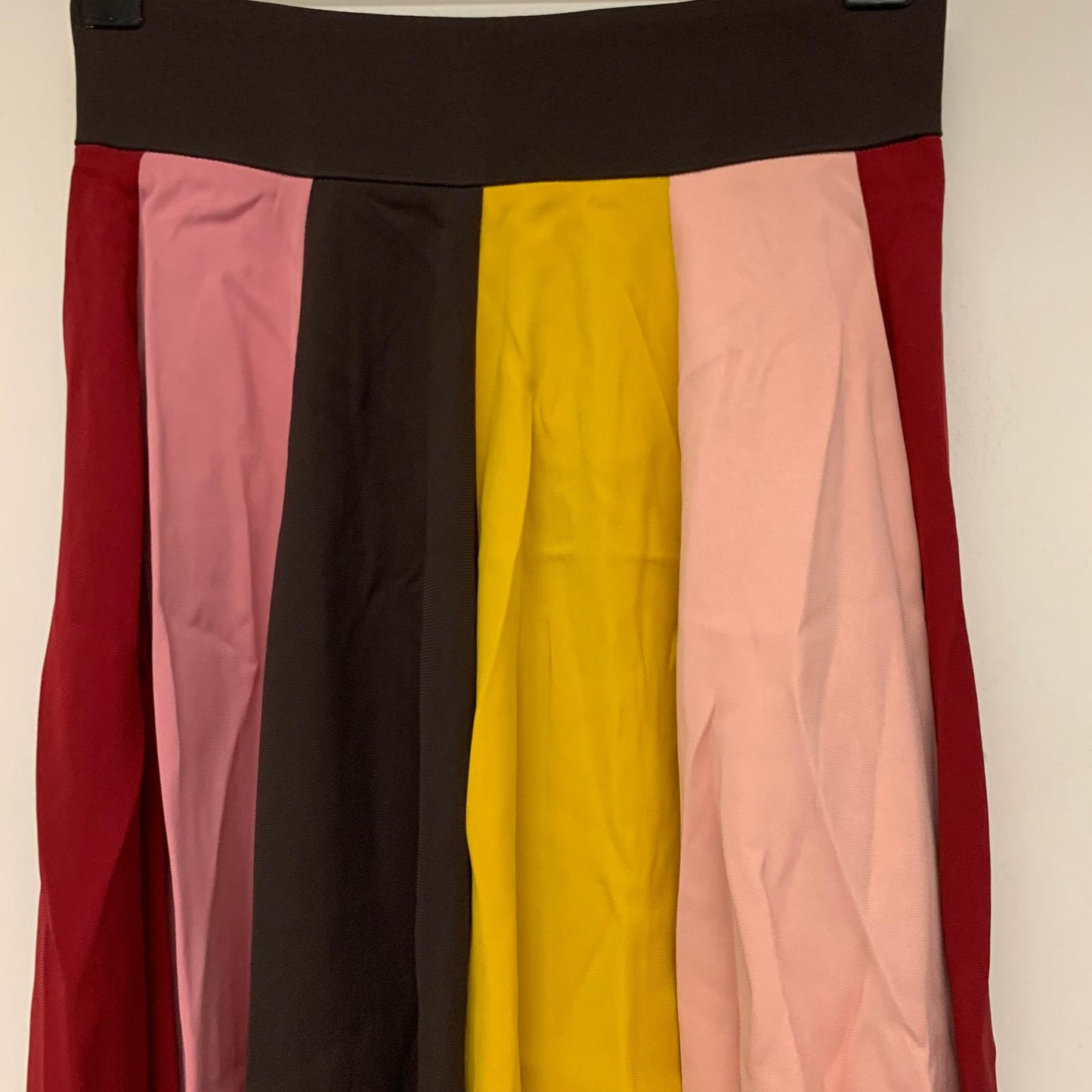 DOLCE & GABBANA Pink Brown Block Colour Stripe Ladies A-Line Skirt UK 6 NEW