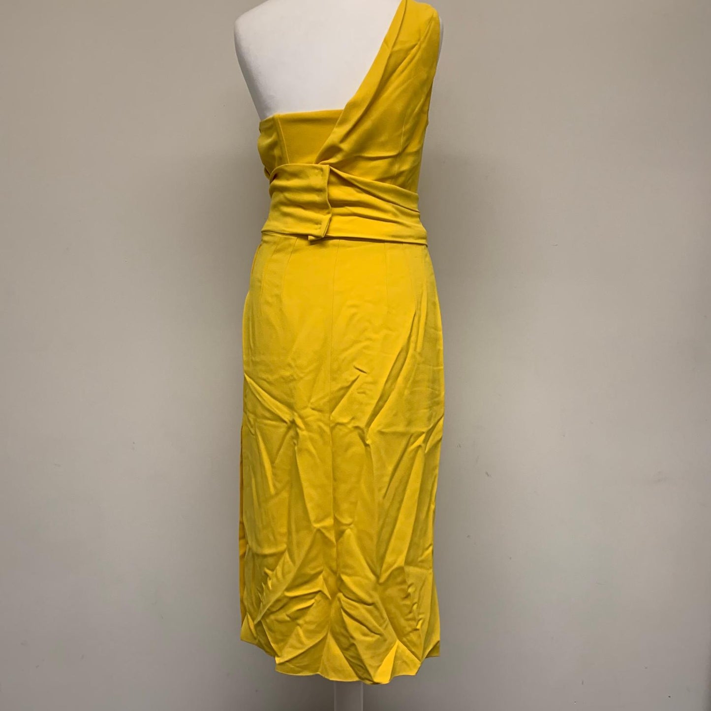 DOLCE & GABBANA Yellow Ladies Sleeveless One Shoulder Dress Size UK 6 NEW