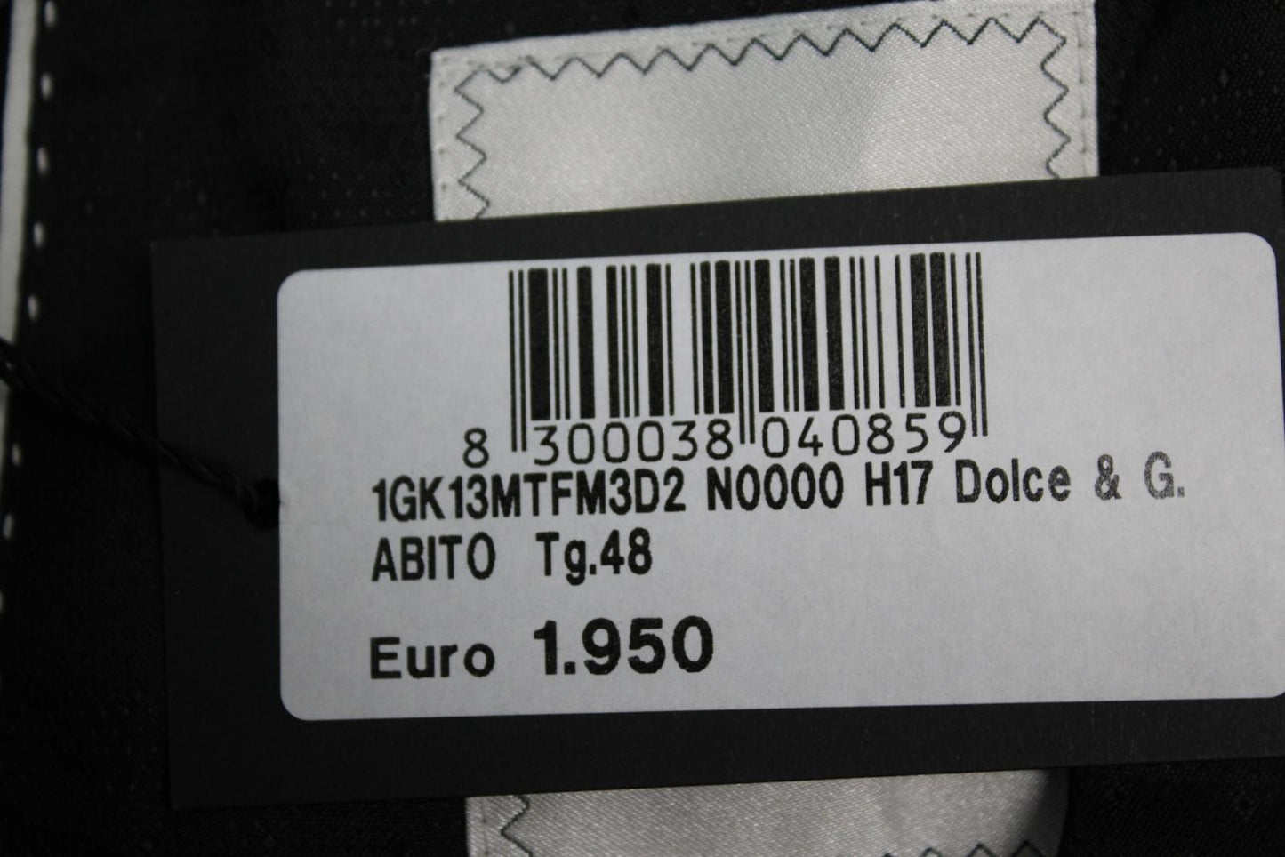 DOLCE & GABBANA Men's Black Wool Silk Cashmere Blend Martini Suit IT48/M NEW