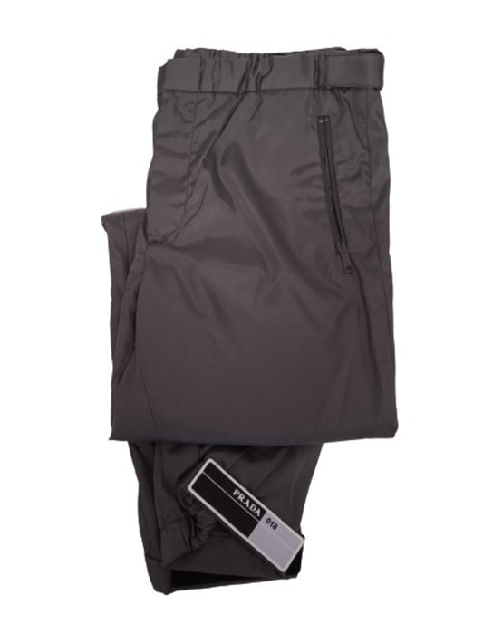 PRADA Men's Green Straight Leg Rubber Tag Track Pants Size IT50 UK34 NEW