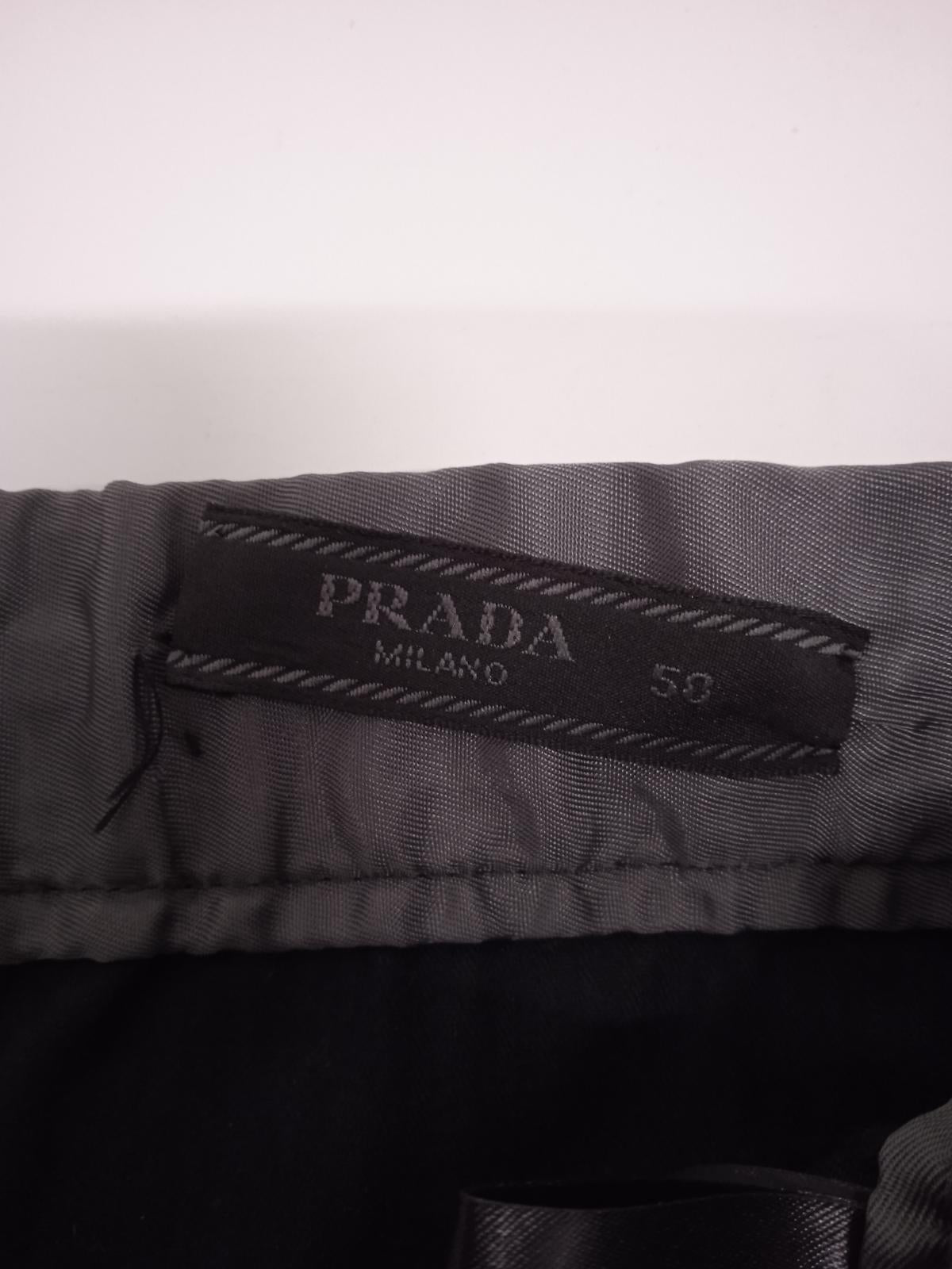 PRADA Men's Green Straight Leg Rubber Tag Track Pants Size IT50 UK34 NEW