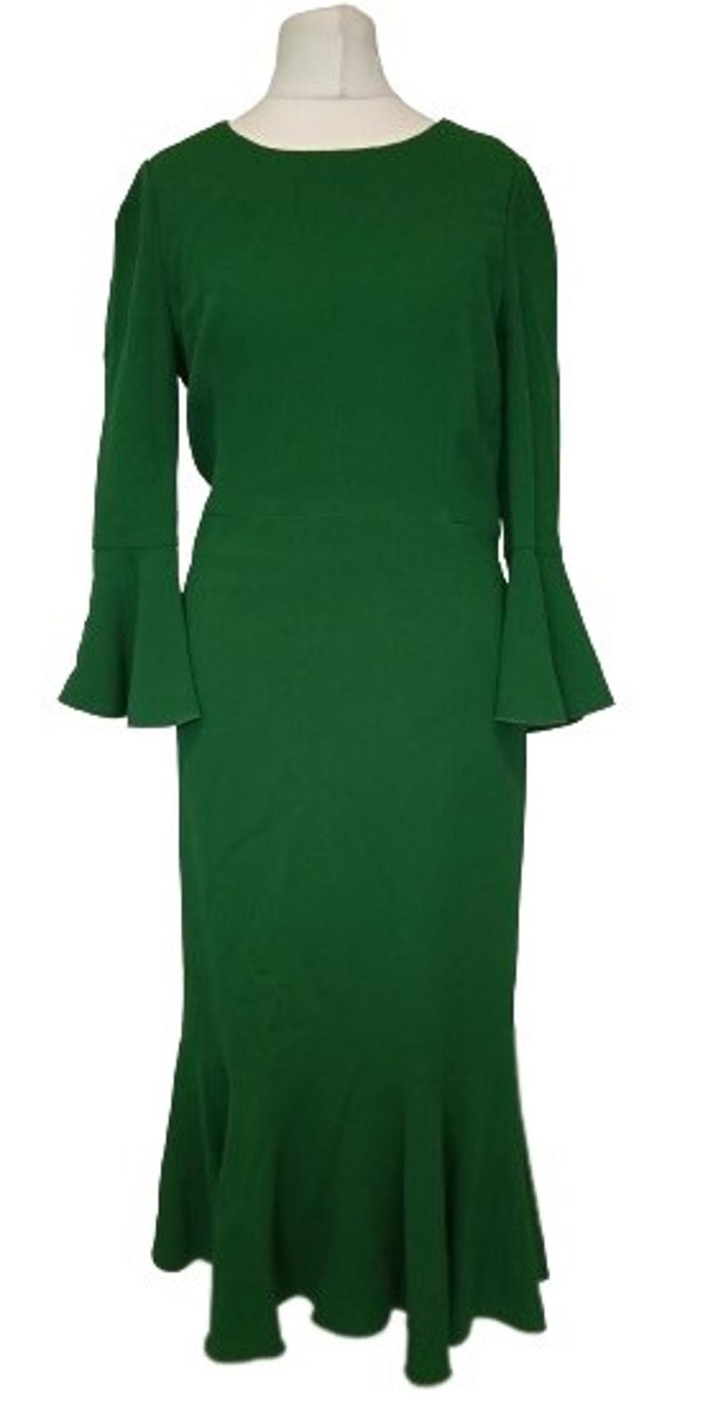 DOLCE & GABBANA Ladies Emerald Green Long Sleeve Shift Dress Size EU42 UK10 NEW