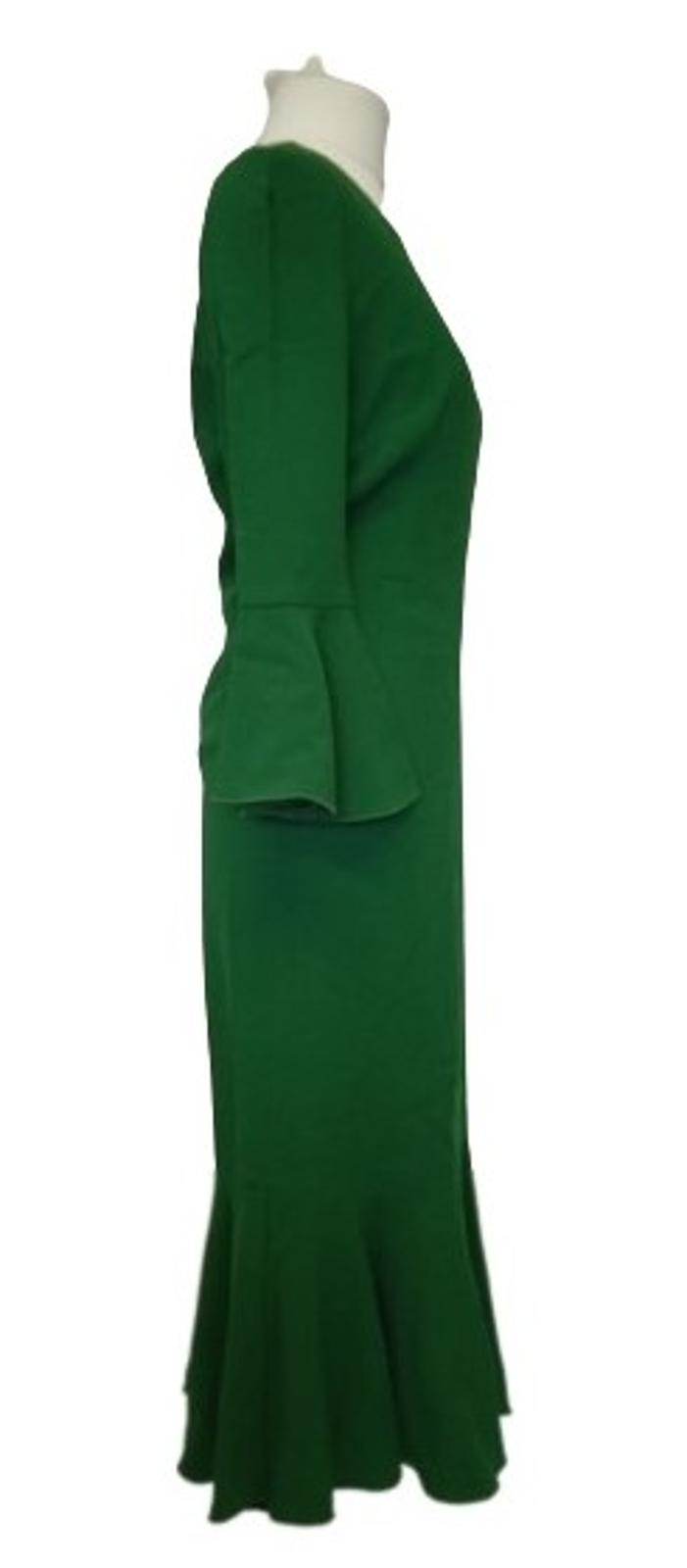 DOLCE & GABBANA Ladies Emerald Green Long Sleeve Shift Dress Size EU42 UK10 NEW