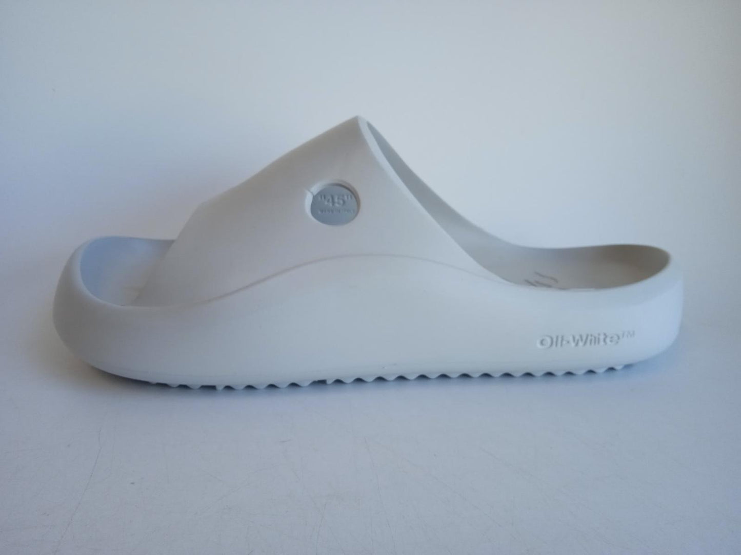 OFF-WHITE Men's Grey Cut-Out Detail Meteor Slide Sandals Size EU45 UK11 NEW