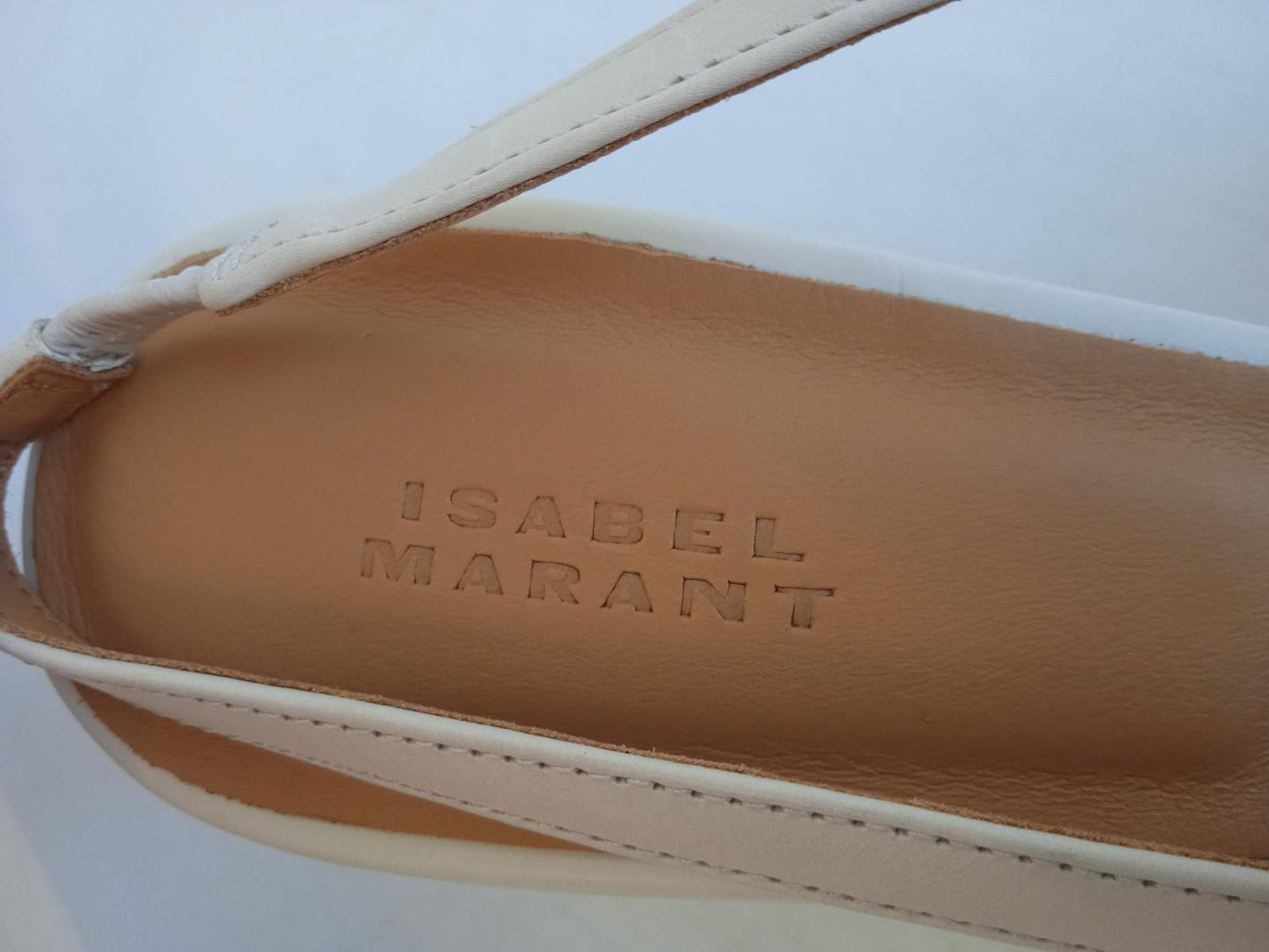 ISABEL MARANT Ladies White Metal Toecap Elina Slingback Pumps EU41 UK8 NEW