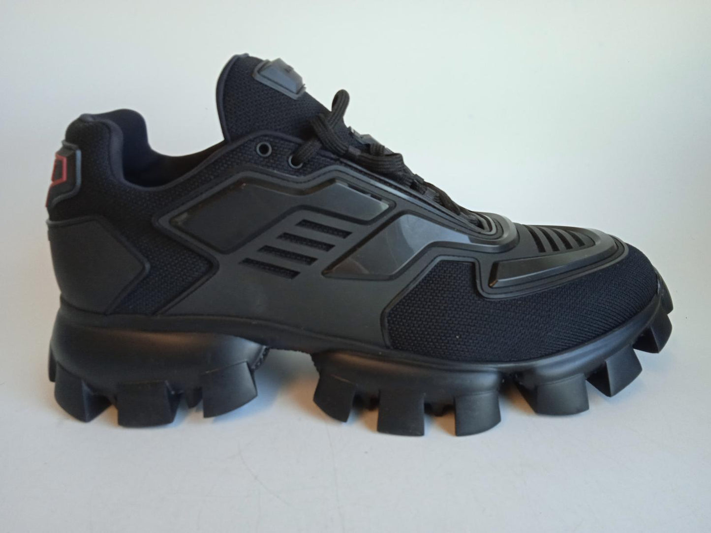 PRADA Men's Black Knitted Technical Fabric Cloudburst Thunder Trainers UK14 NEW