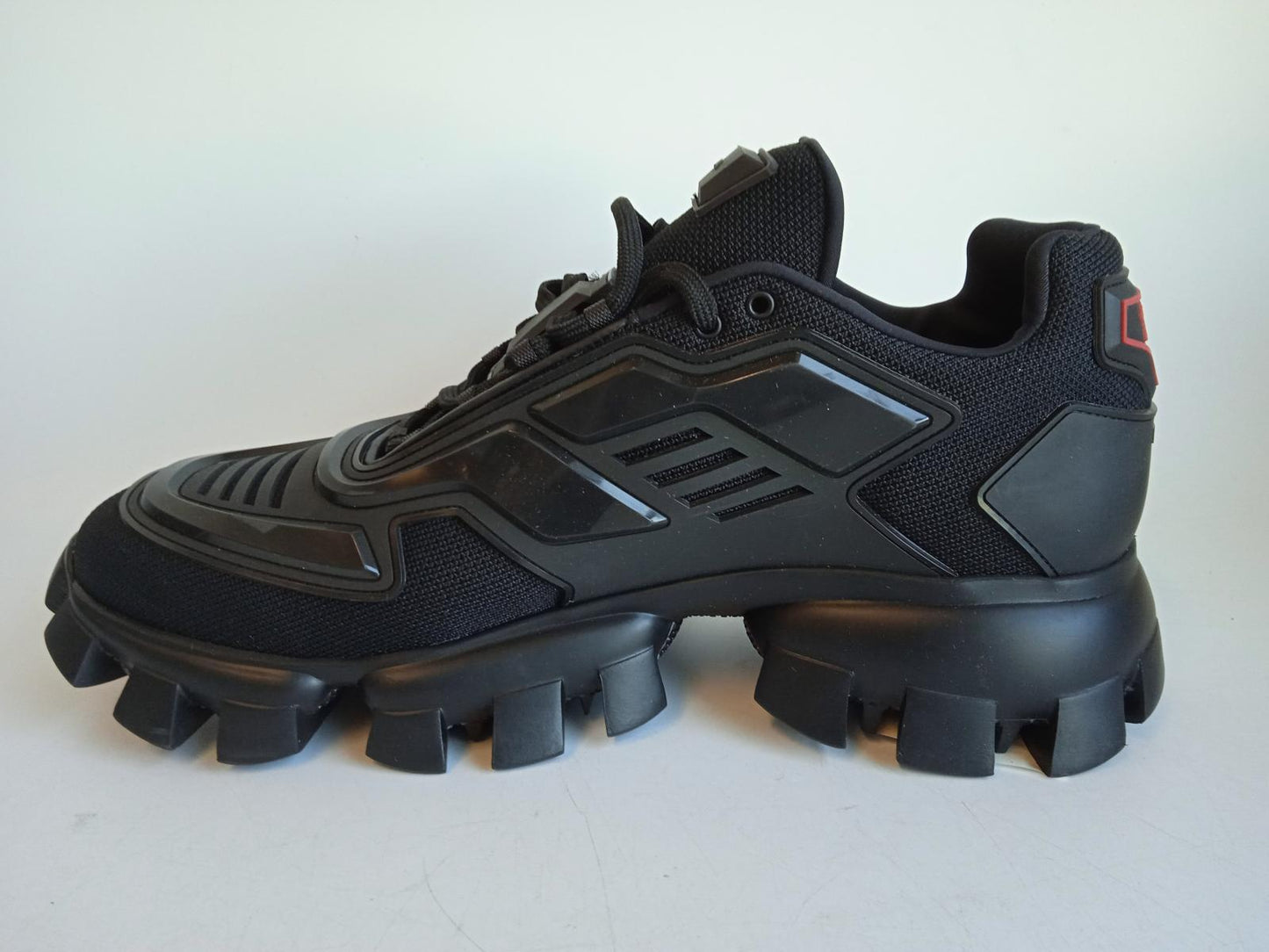 PRADA Men's Black Knitted Technical Fabric Cloudburst Thunder Trainers UK14 NEW