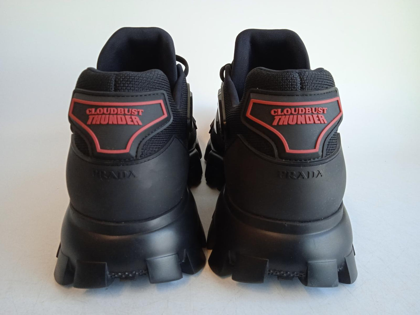 PRADA Men's Black Knitted Technical Fabric Cloudburst Thunder Trainers UK14 NEW