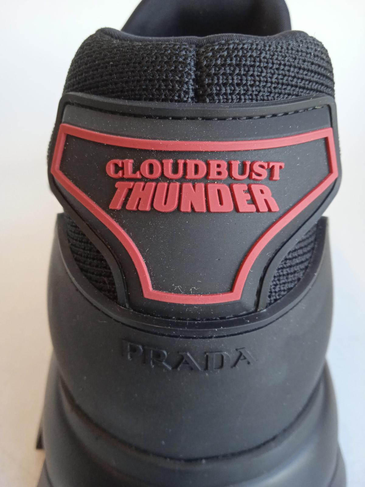 PRADA Men's Black Knitted Technical Fabric Cloudburst Thunder Trainers UK14 NEW