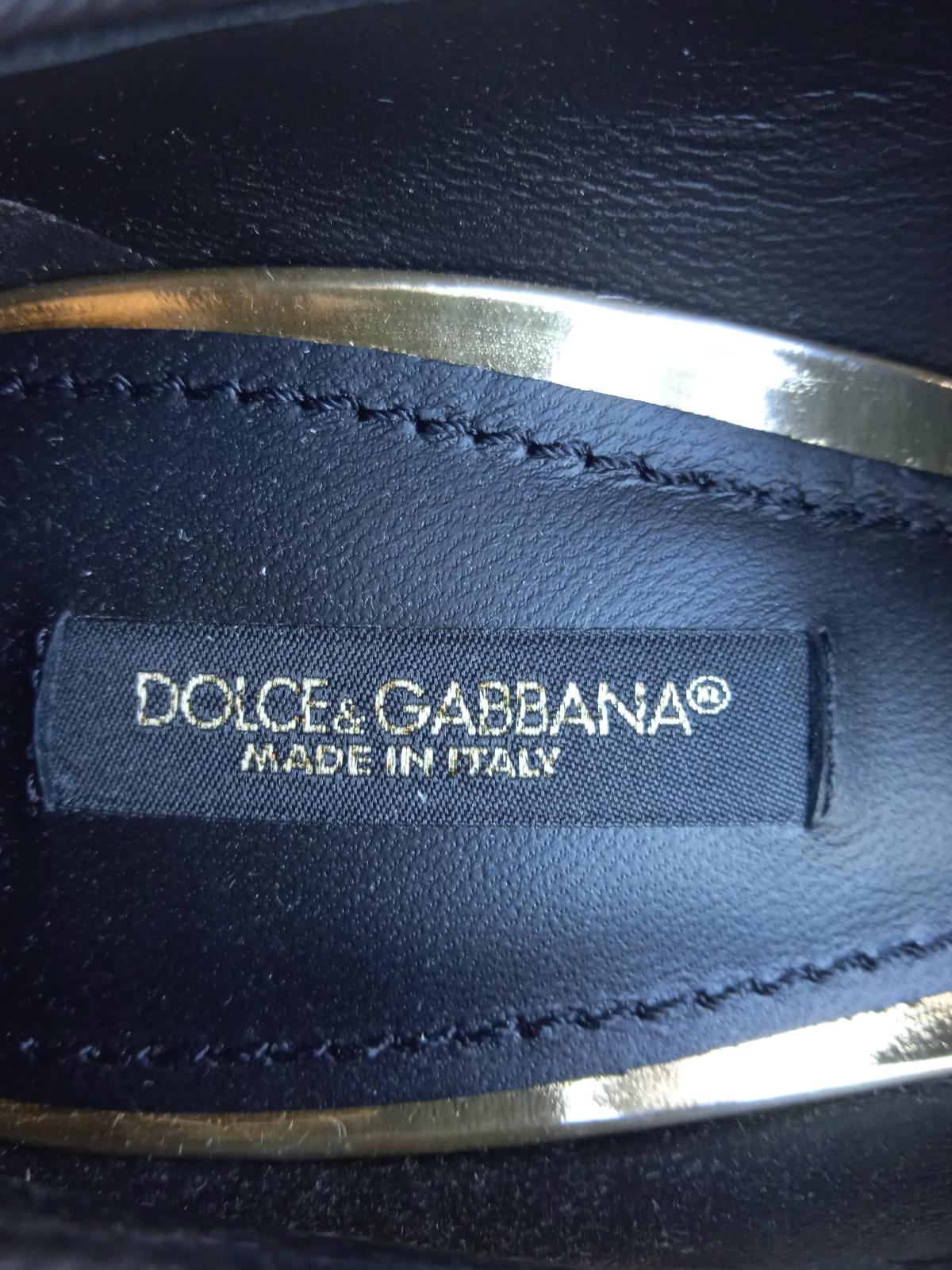 DOLCE & GABBANA Ladies Gold Sacred Heart Crystal Embellished Pumps EU38 UK5 NEW