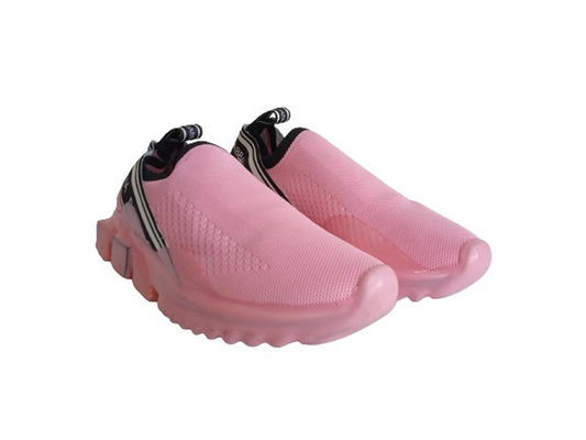 DOLCE & GABBANA Ladies Pink Knitted Slip-On Sorrento Trainers EU38.5 UK5.5 NEW