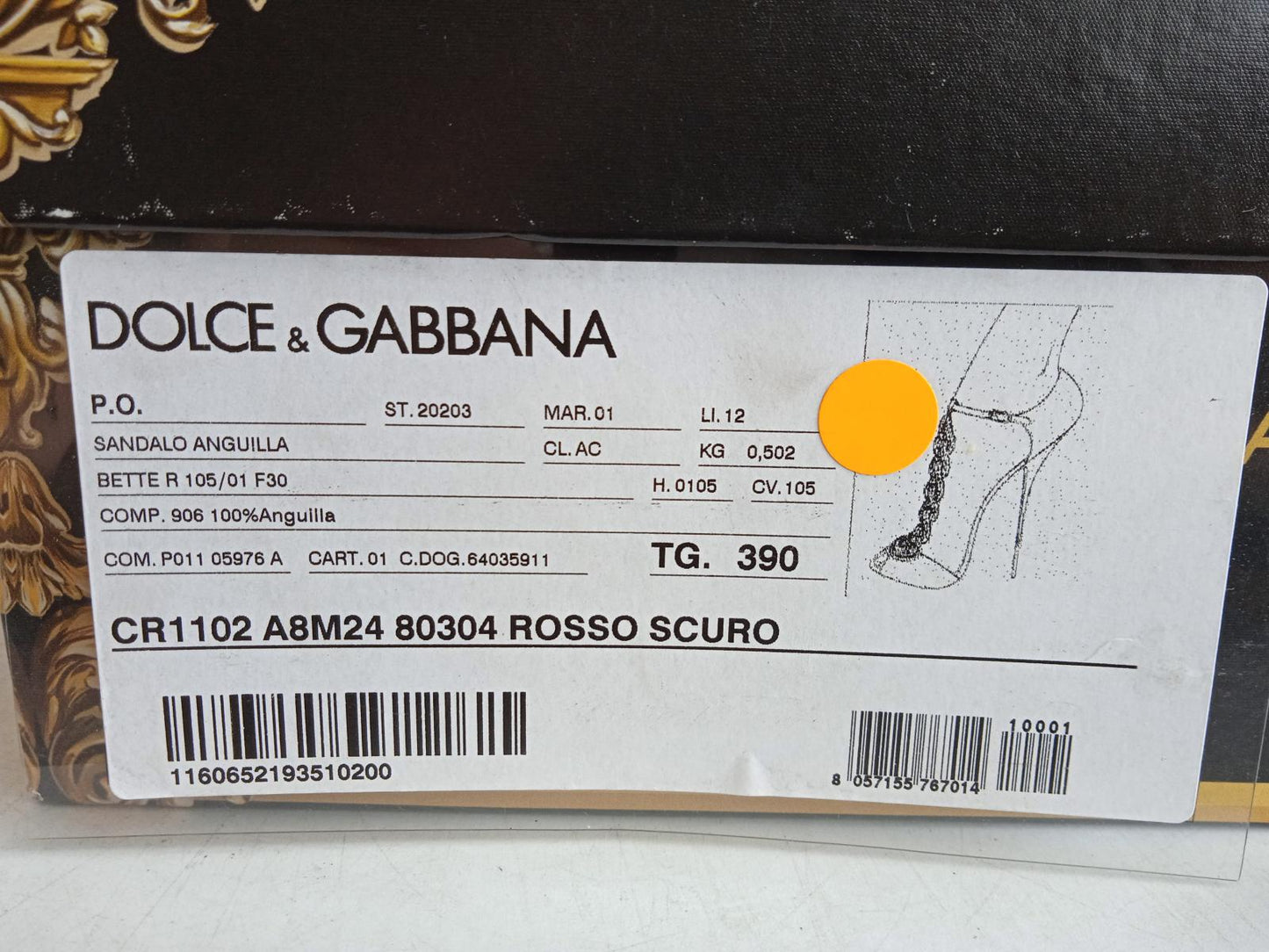 DOLCE & GABBANA Ladies Brown Leather Chain Detail Bette Pumps EU39 UK6 NEW