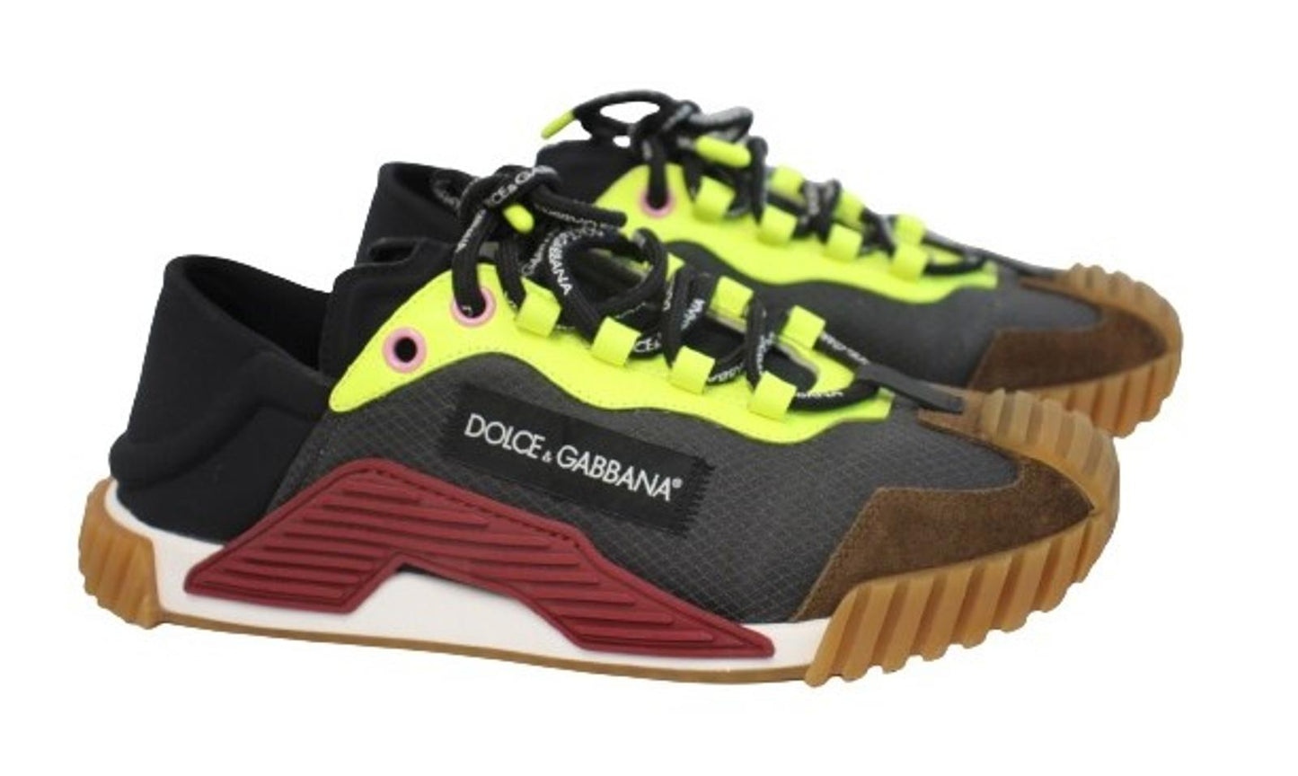 DOLCE & GABBANA Men's Multicoloured Low-Top CS1768 Sneakers EU42 UK9 NEW