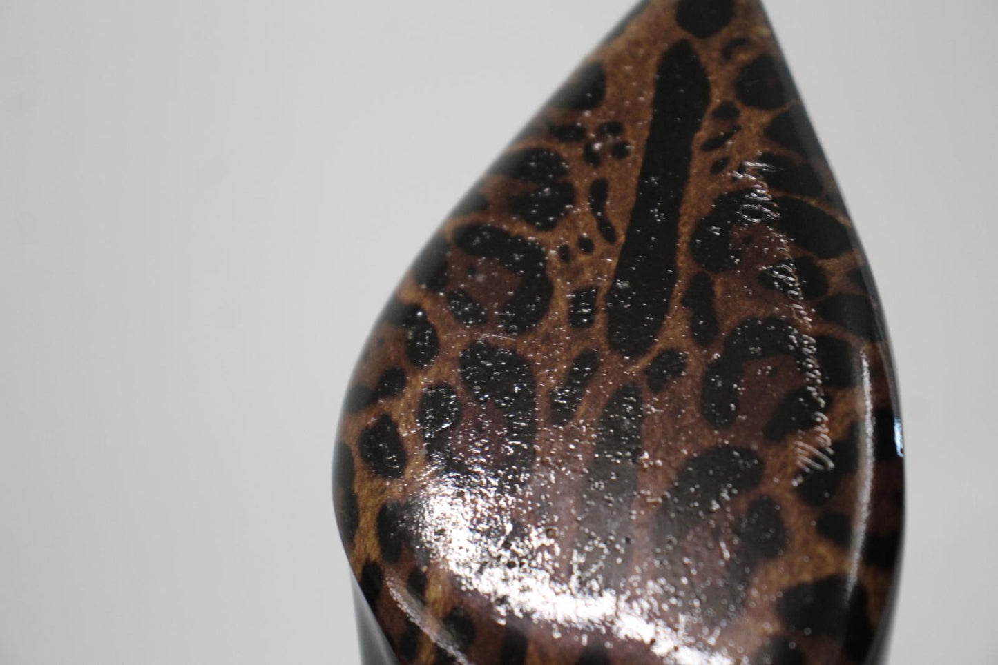 DOLCE & GABBANA Ladies Black Patent Leather Leopard Print Sole Pumps UK7.5 NEW