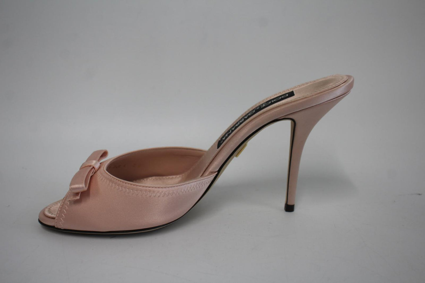 DOLCE & GABBANA Ladies Pink Satin Bow Detail Keira Sandals EU38 UK5 NEW