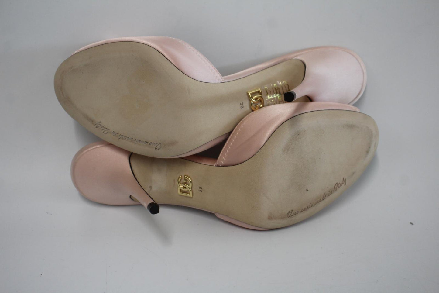 DOLCE & GABBANA Ladies Pink Satin Bow Detail Keira Sandals EU38 UK5 NEW