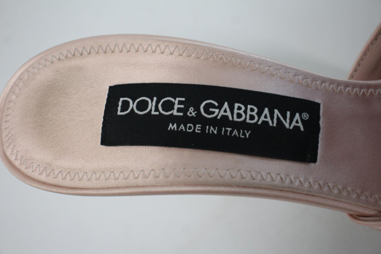 DOLCE & GABBANA Ladies Pink Satin Bow Detail Keira Sandals EU38 UK5 NEW