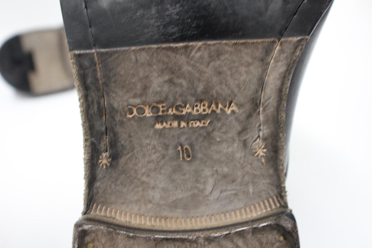 DOLCE & GABBANA Men's Dark Brown Leather Brogue Detail Ankle Boots UK10 NEW