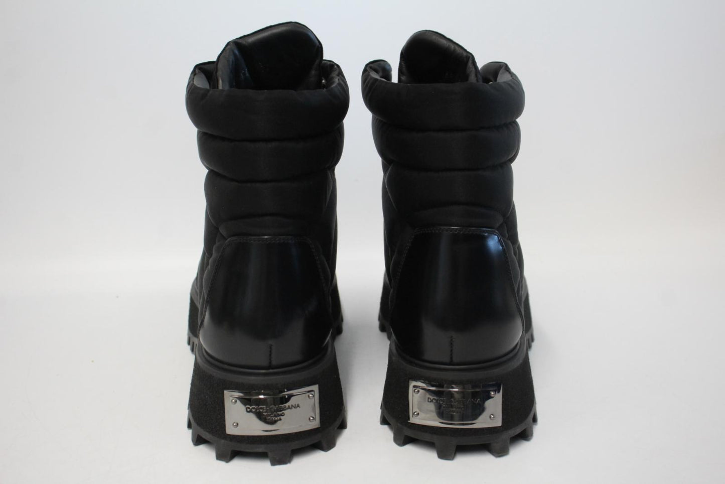 DOLCE & GABBANA Men's Black Quilted Lace-Up Ankle Boots EU41.5 UK7.5 NEW