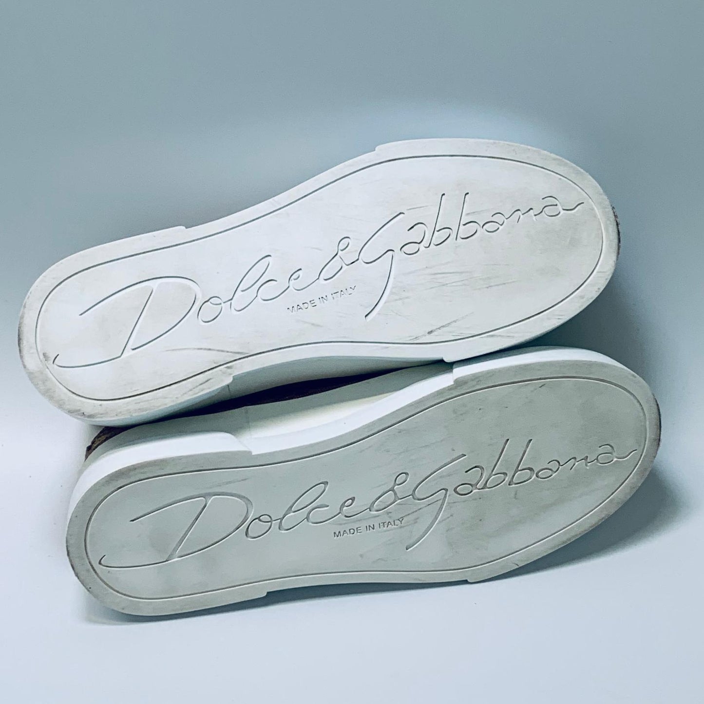 DOLCE & GABBANA Gold Ladies Foil Quilt Sneaker Trainer Shoe UK 4 NEW