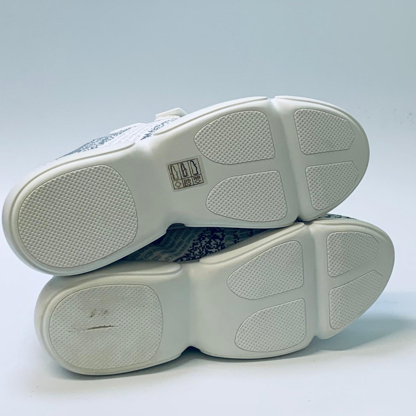 PRADA White Ladies Slip On Blue Knit Upper Sneaker Trainer Size UK 4.5 NEW