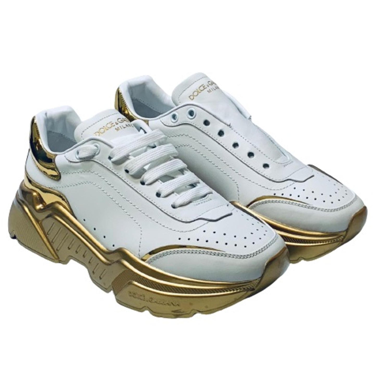 DOLCE & GABBANA White Ladies Track Classic Sneaker Trainer Size UK 7 NEW
