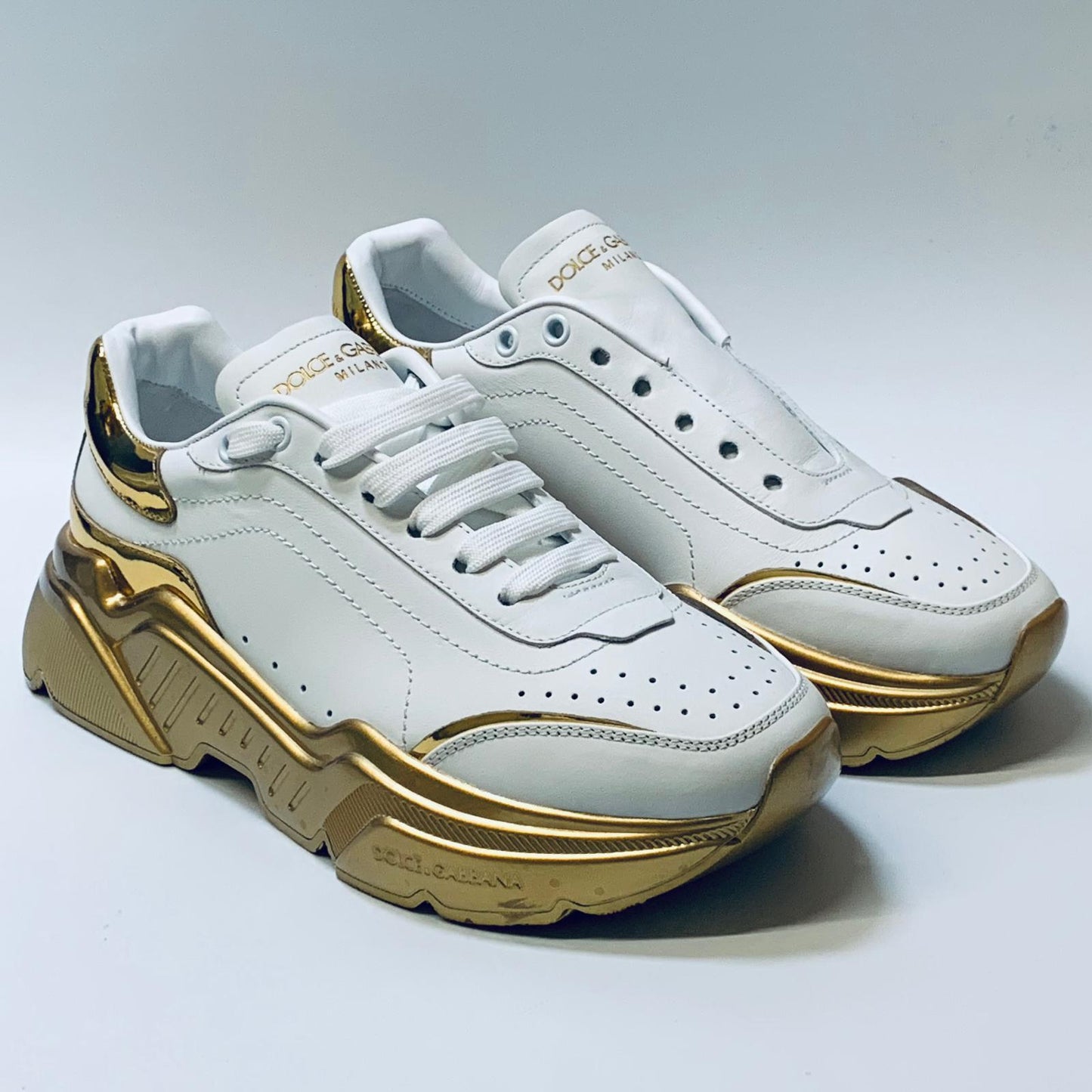 DOLCE & GABBANA White Ladies Track Classic Sneaker Trainer Size UK 7 NEW