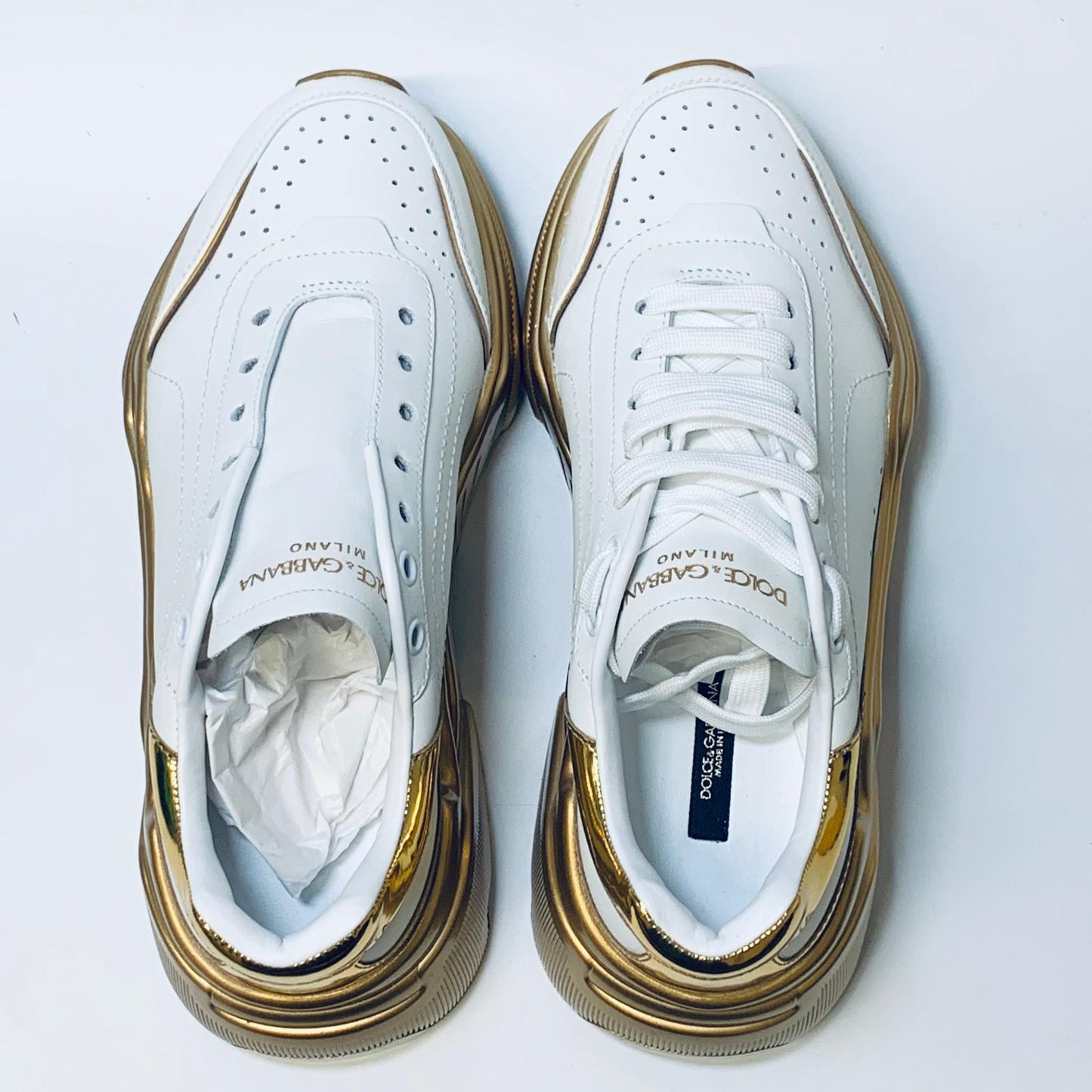 DOLCE & GABBANA White Ladies Track Classic Sneaker Trainer Size UK 7 NEW