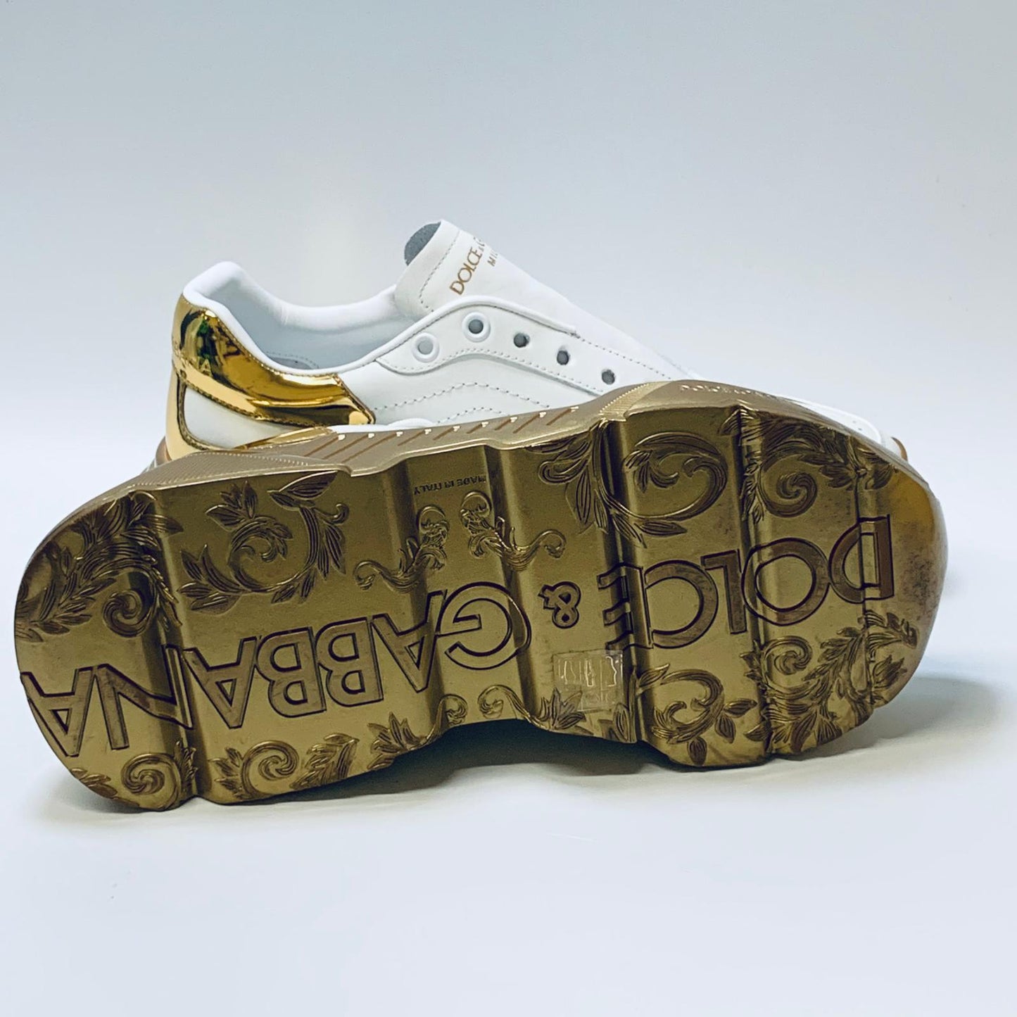 DOLCE & GABBANA White Ladies Track Classic Sneaker Trainer Size UK 7 NEW