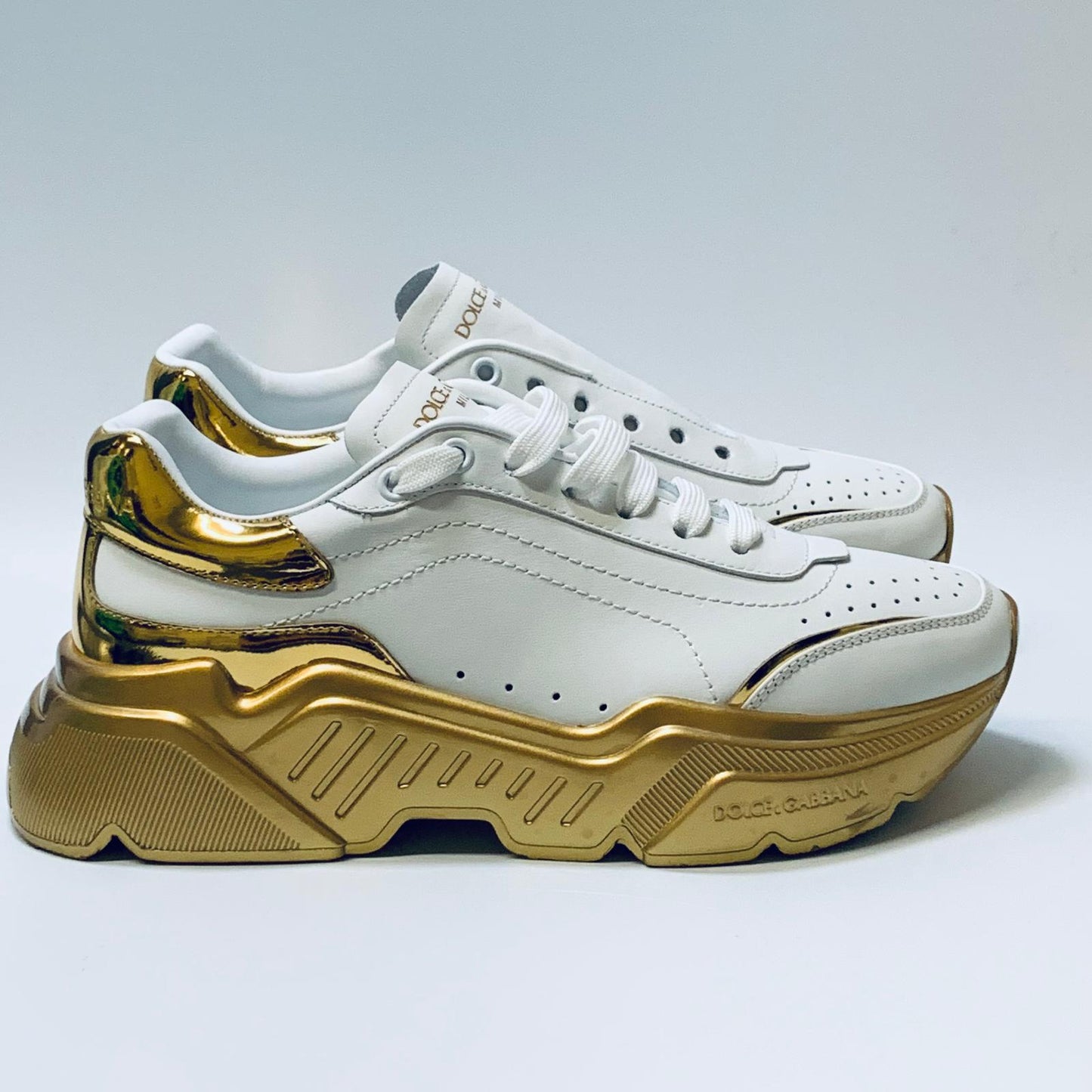 DOLCE & GABBANA White Ladies Track Classic Sneaker Trainer Size UK 7 NEW