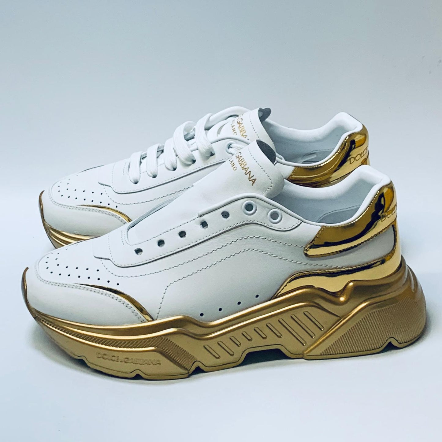 DOLCE & GABBANA White Ladies Track Classic Sneaker Trainer Size UK 7 NEW